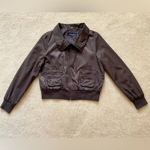 Black Rivet Bomber Jacket